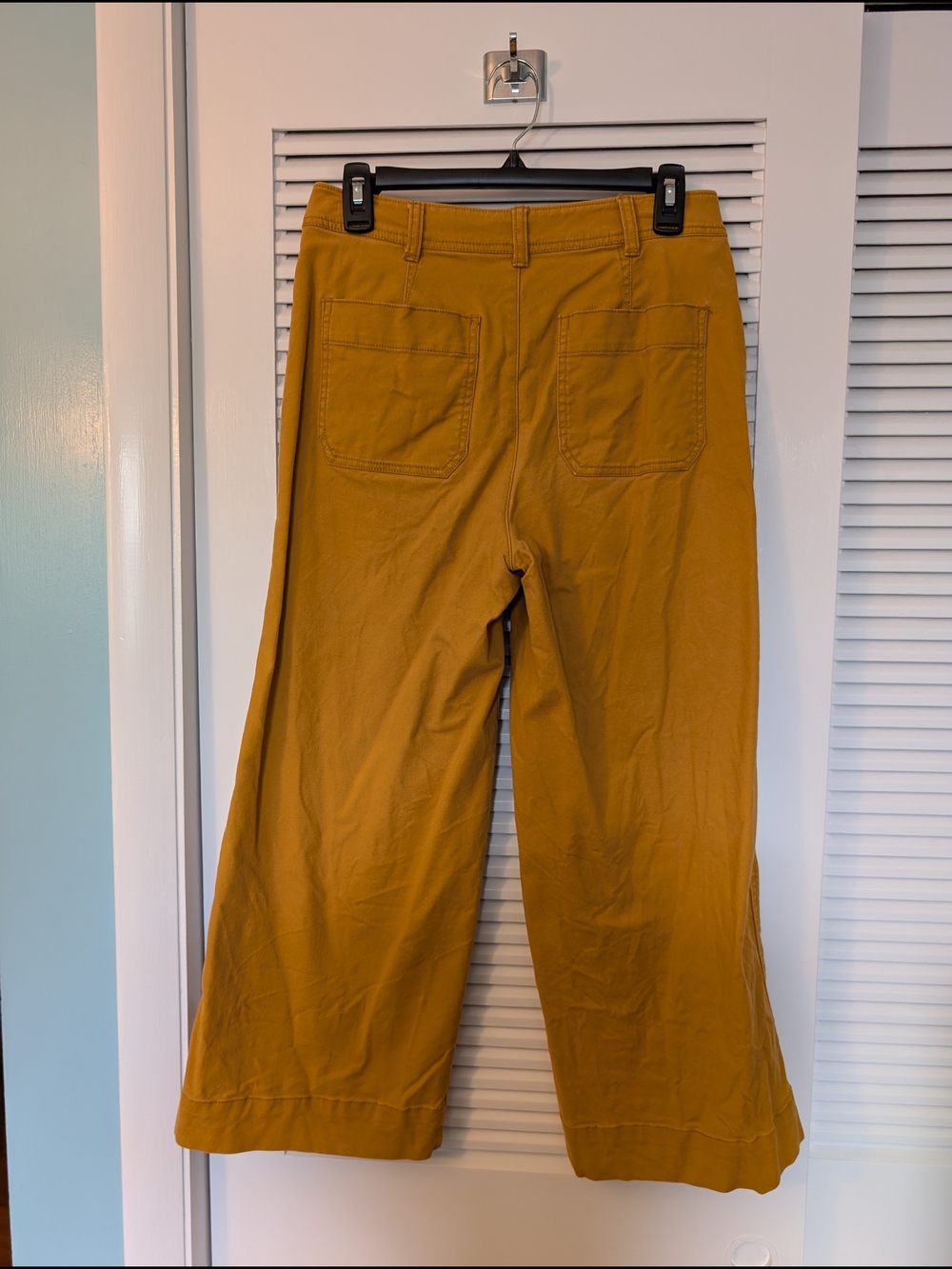 Madewell Mustard High-Rise Button-Front Cropped Wide-Leg Pants - Picture 5 of 6
